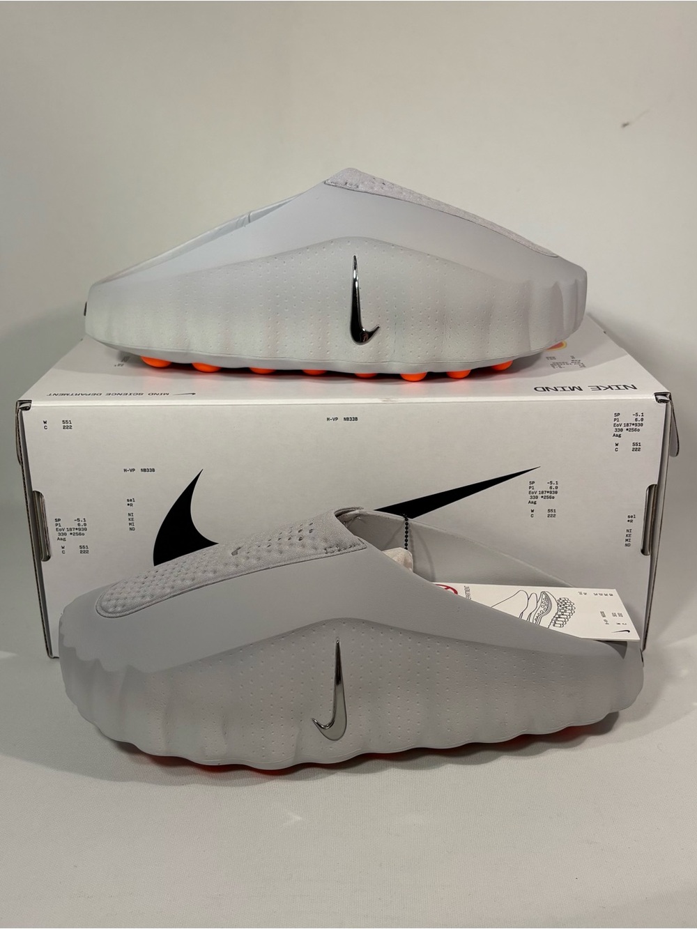 🌿 [BRAND NEW] NIKE MIND 001 SLIDE LIGHT SMOKE GREY WOMENS SHOES SIZE 8 MULES 🌿 - Picture 3 of 12